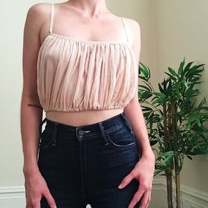 NWT ZARA nude crop
